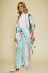 Pastel Stripe  Kimono