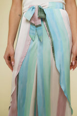 Pastel Stripe Wrap Pants