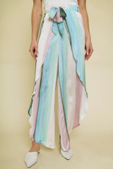 Pastel Stripe Wrap Pants