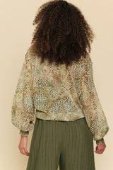 Leopard Tie Front Kimono