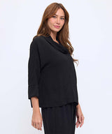 3/4 Sleeve Cowl Neck