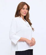 3/4 Sleeve Cowl Neck