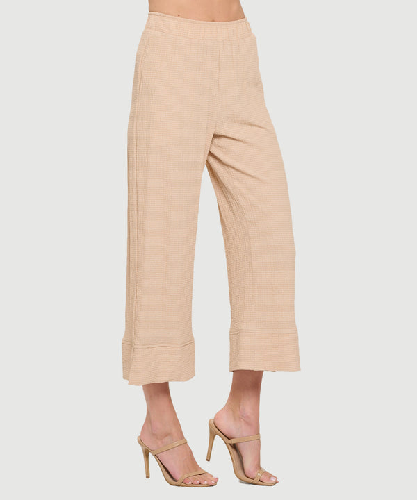 Wide Leg Crinkle Pant