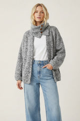 2Pc Cowl Cardigan Set