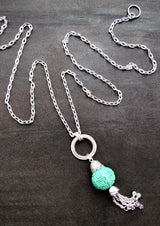 Cinnabar Aqua 2  Necklace