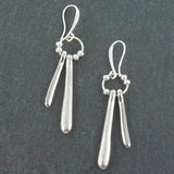 Double Drop Earrings in Silver