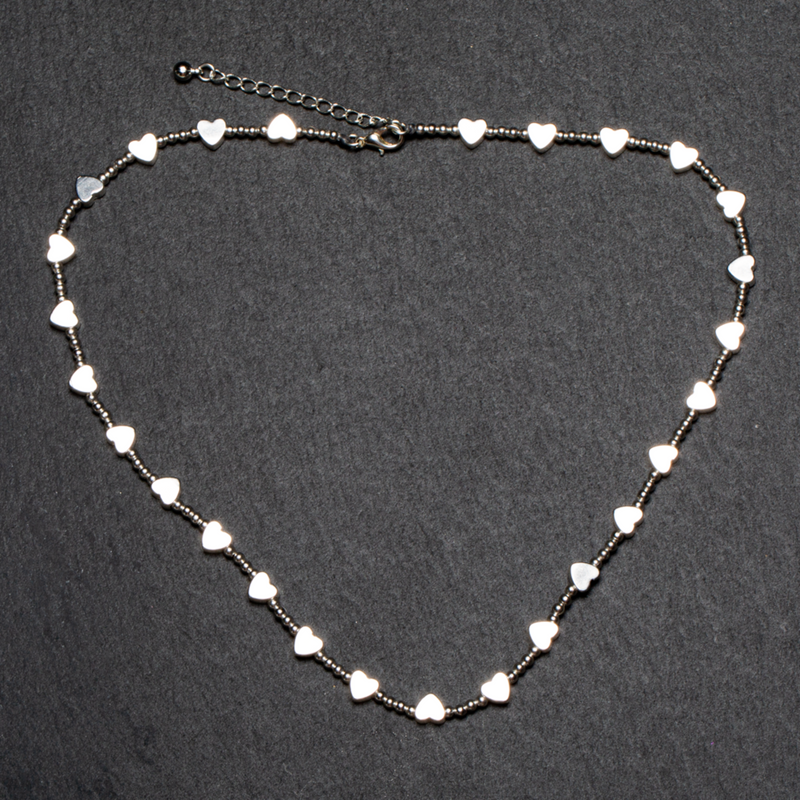 Short Heart Necklace SILVER